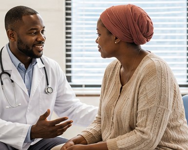 A doctor and patient in consultation