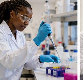 Scientist at the bench